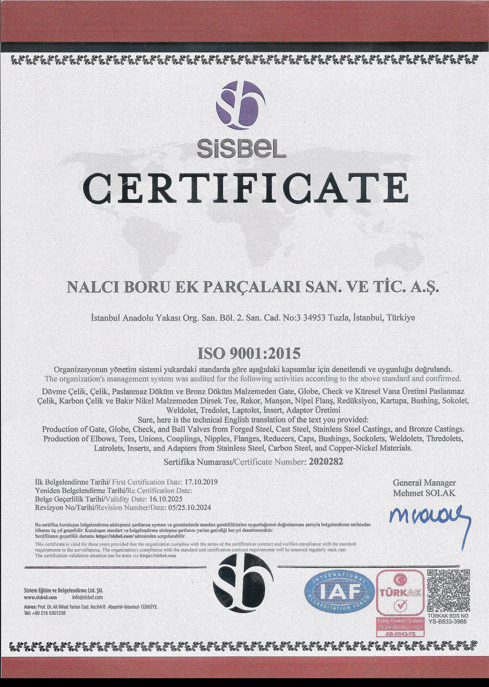 Nalci ISO-9001 Certificate